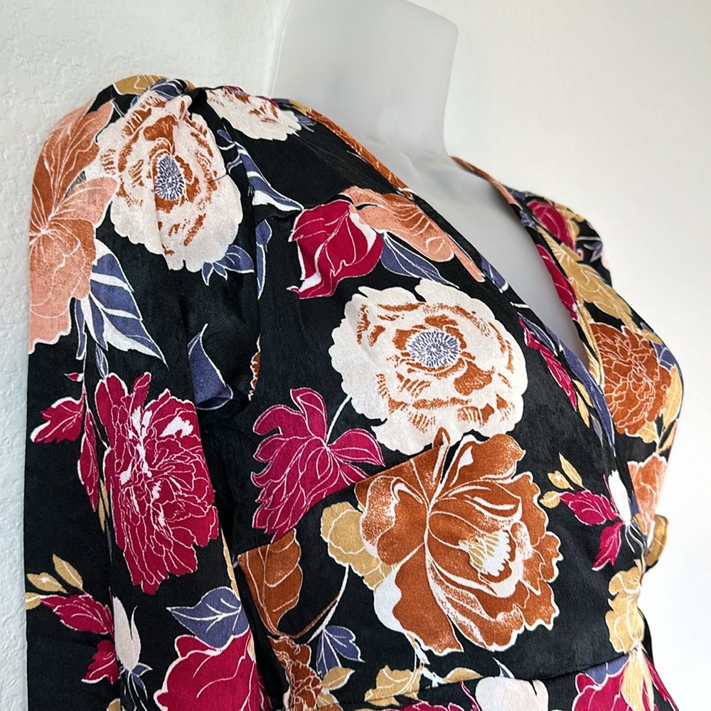 Band Of The Free Astrid Hi-Lo Floral Wrap Maxi Boho Dress (S) NWT - Picture 9 of 13